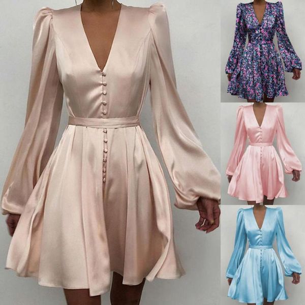 casual dresses 3xl fashion satin solid long sleeve dress 2021 elegant mini full soft color deep v neck lantern vestido, Black;gray
casual dresses 3xl fashion satin solid long sleeve dress 2021 elegant mini full soft color deep v neck lantern vestido, Black;gray