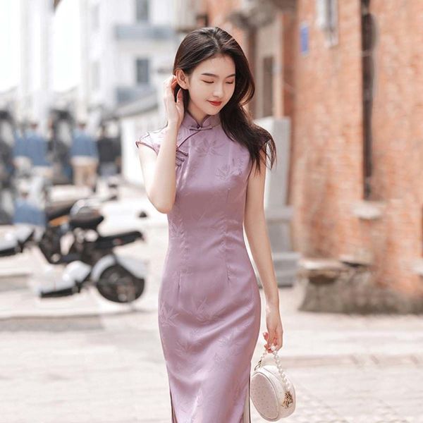 ethnic clothing purple cheongsam 2021 retro chinese style fresh elegant qipao dress young girl improved summer for women, Red
ethnic clothing purple cheongsam 2021 retro chinese style fresh elegant qipao dress young girl improved summer for women, Red