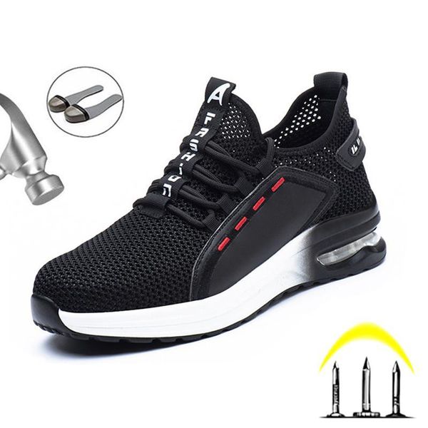lightweight men's safety shoes work boots steel toe safety boots anti-smashing outdoor sneakers ryder breathable work sneakers, Black
lightweight men's safety shoes work boots steel toe safety boots anti-smashing outdoor sneakers ryder breathable work sneakers, Black