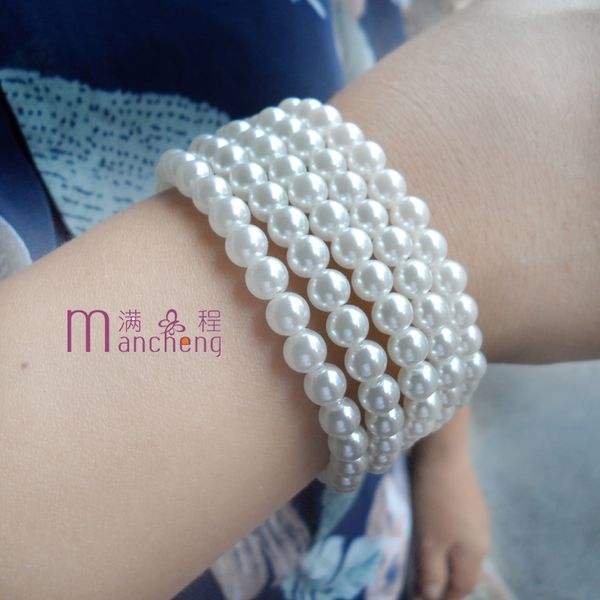 5pcs/lots new 6mm pearl beaded bracelet fashion 6mm white pearl beads bracelet with stretch imitation pearl strand bracelets, Black
5pcs/lots new 6mm pearl beaded bracelet fashion 6mm white pearl beads bracelet with stretch imitation pearl strand bracelets, Black