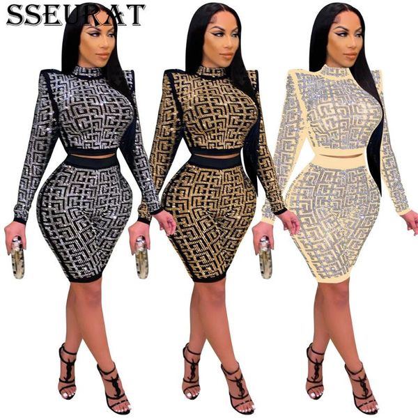 women's tracksuits sseurat women set diamonds half high collar long sleeve crop knee length pant two piece club suit, Gray
women's tracksuits sseurat women set diamonds half high collar long sleeve crop knee length pant two piece club suit, Gray