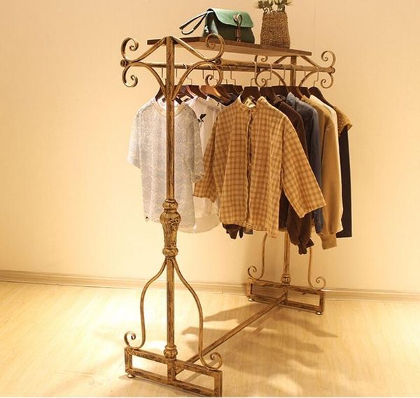 hangers & racks two rows of zhongdao floor-mounted hangers, display racks, boys'and girls' clothing store shelves
hangers & racks two rows of zhongdao floor-mounted hangers, display racks, boys'and girls' clothing store shelves