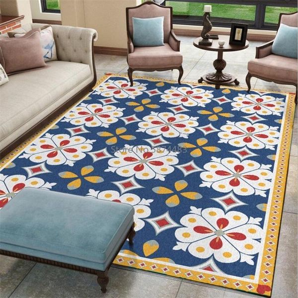 fashion retro american denim blue white yellow floral guest bedroom bathroom kitchen floor mat carpet carpets
fashion retro american denim blue white yellow floral guest bedroom bathroom kitchen floor mat carpet carpets