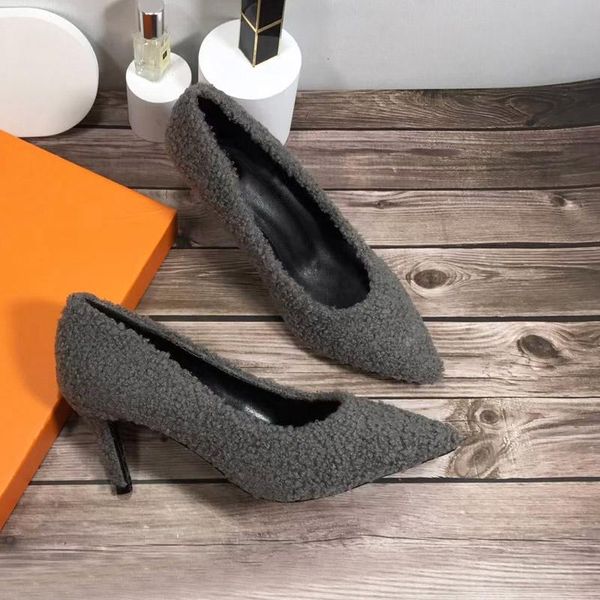 dress shoes temperament pointed high heels women's 2022 autumn net red lamb plush single women wear thin outside in winter, Black
dress shoes temperament pointed high heels women's 2022 autumn net red lamb plush single women wear thin outside in winter, Black