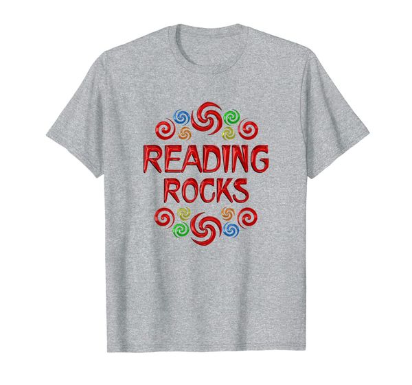 reading rocks fun spirals t-shirt, White;black
reading rocks fun spirals t-shirt, White;black