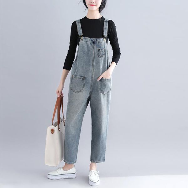 women's jeans qiukichonson women plus size 2021 spring vintage pockets ripped loose overalls ladies high waist casual denim jumpsuits, Blue
women's jeans qiukichonson women plus size 2021 spring vintage pockets ripped loose overalls ladies high waist casual denim jumpsuits, Blue