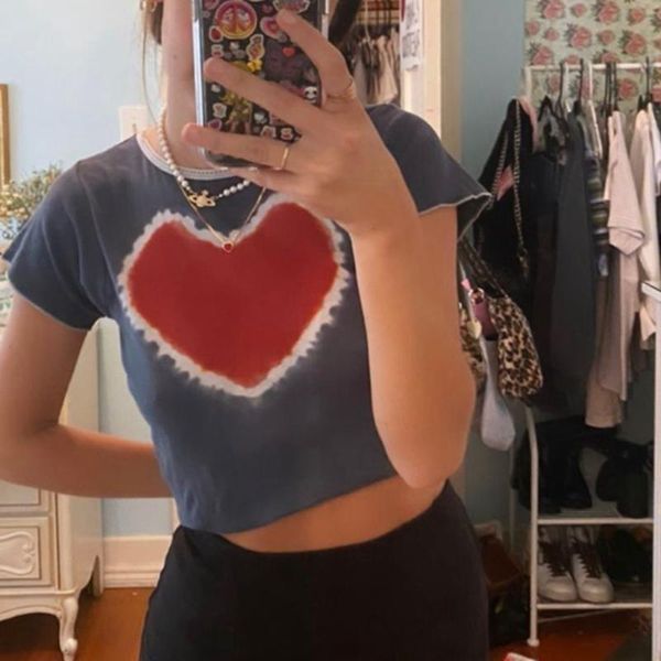 yoga outfit sports women casual close-fitting crop short sleeve heart printed pattern round collar t-shirt
yoga outfit sports women casual close-fitting crop short sleeve heart printed pattern round collar t-shirt