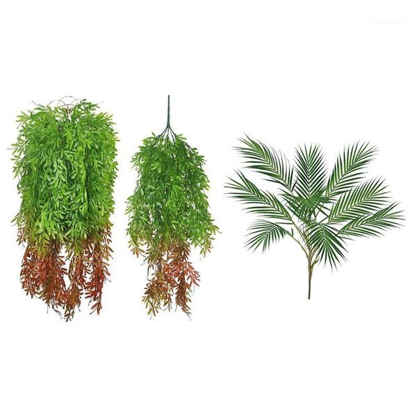 2pcs artificial vine greenery faux willow rattan wicker twig vines with palm leaf plants tropical tree1
2pcs artificial vine greenery faux willow rattan wicker twig vines with palm leaf plants tropical tree1