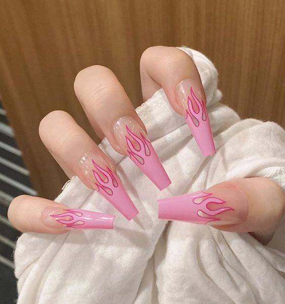 false nails 24pcs/box long coffin nail tips fire flame wear full cover paragraph fashion fingernails for girls, Red;gold
false nails 24pcs/box long coffin nail tips fire flame wear full cover paragraph fashion fingernails for girls, Red;gold