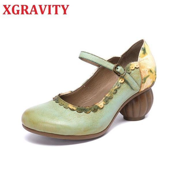 dress shoes xgravity 2021 summer autumn round toe casual chunky heel strange pumpkin ethnic women high lady a001, Black
dress shoes xgravity 2021 summer autumn round toe casual chunky heel strange pumpkin ethnic women high lady a001, Black