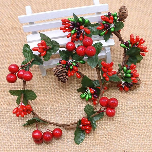 decorative flowers & wreaths 1pc christmas wreath diy red round berries stamen handmade garland hanging ornament for home wedding decoration
decorative flowers & wreaths 1pc christmas wreath diy red round berries stamen handmade garland hanging ornament for home wedding decoration
