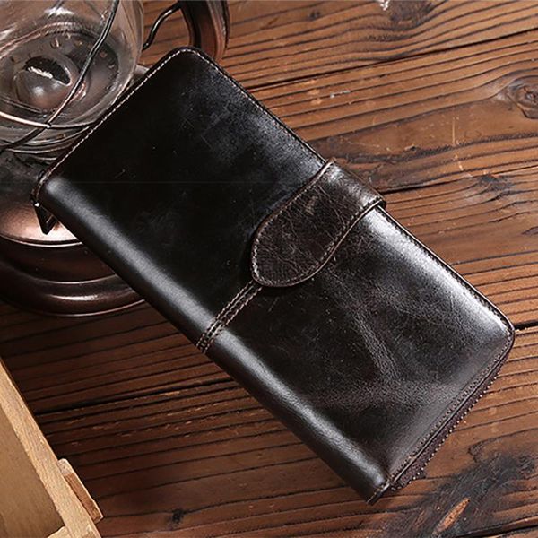 wallets real genuine leather men wallet long designer pocket id/credit zipper bifold purse oil wax cowhide male clutch bag, Red;black
wallets real genuine leather men wallet long designer pocket id/credit zipper bifold purse oil wax cowhide male clutch bag, Red;black