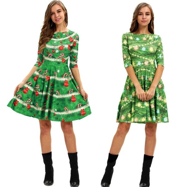 christmas clothes dress women elegant slim mid-sleeve dress winter christmas dresses female o neck print party dress, Black;gray
christmas clothes dress women elegant slim mid-sleeve dress winter christmas dresses female o neck print party dress, Black;gray