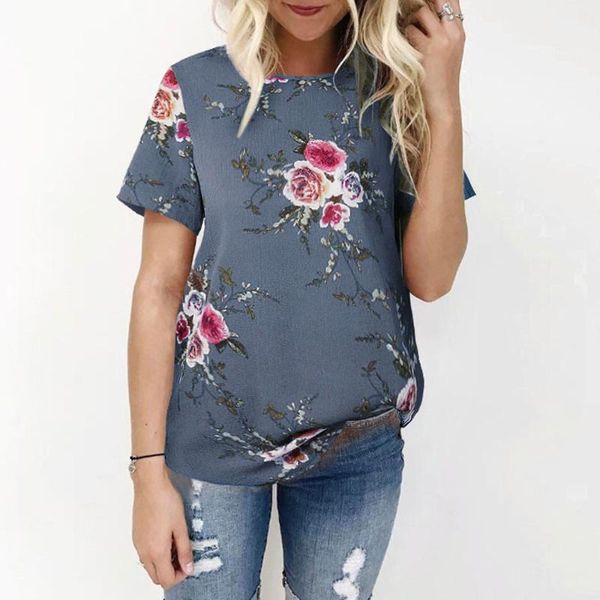 women's blouses & shirts short sleeve ladies casual floral printing blouse women o neck chic female all-match harajuku #t2, White
women's blouses & shirts short sleeve ladies casual floral printing blouse women o neck chic female all-match harajuku #t2, White