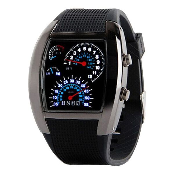 wristwatches men led light speedometer with calendar sports fan dashboard car dial meter watch xrq88, Slivery;brown
wristwatches men led light speedometer with calendar sports fan dashboard car dial meter watch xrq88, Slivery;brown