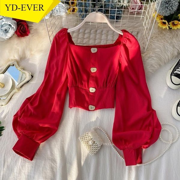 women's blouses & shirts retro puff sleeve women blouse spring summer 2021 french square collar slim waist fashion buttons female 81057, White
women's blouses & shirts retro puff sleeve women blouse spring summer 2021 french square collar slim waist fashion buttons female 81057, White