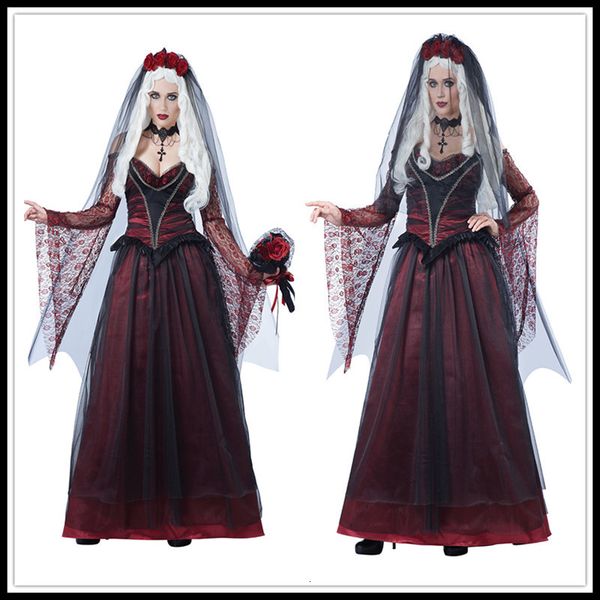 halloween witch vampire queen costume masquerade ball stage performance gothic, Black;red
halloween witch vampire queen costume masquerade ball stage performance gothic, Black;red