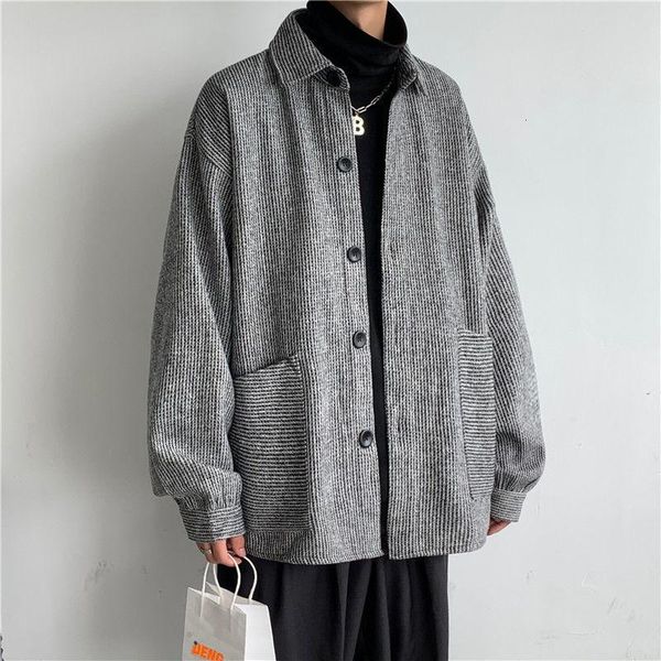men's wool & blends autumn winter thick woolen coat men warmth fashion retro oversized jacket japanese streetwear loose overcoat mens, Black
men's wool & blends autumn winter thick woolen coat men warmth fashion retro oversized jacket japanese streetwear loose overcoat mens, Black
