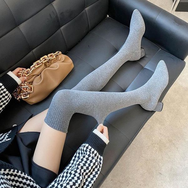 boots apanzu women sock over the knee high heels nightclub block low winter thigh silm shoes, Black
boots apanzu women sock over the knee high heels nightclub block low winter thigh silm shoes, Black