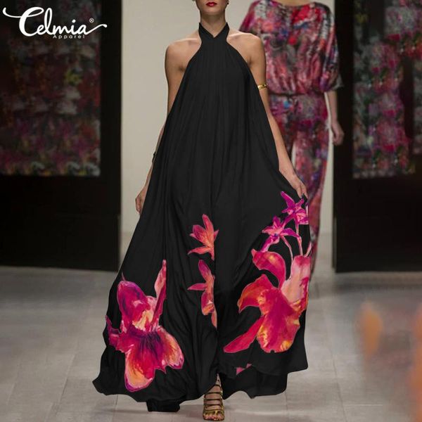 2021celmia summer women halter floral print long dress casual sleeveless ruffle maxi sundress backless party bohemian vestidos, Black;gray
2021celmia summer women halter floral print long dress casual sleeveless ruffle maxi sundress backless party bohemian vestidos, Black;gray