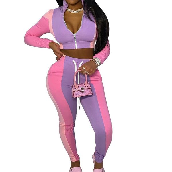 women's two piece pants sujying summer fashion women close-fitting long sleeve color matching casual sportswear suit, White
women's two piece pants sujying summer fashion women close-fitting long sleeve color matching casual sportswear suit, White