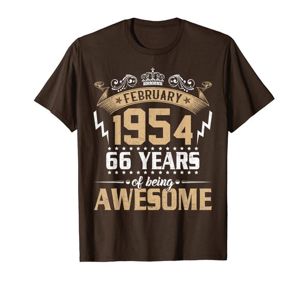vintage 66th birthday gift idea february 1954 66 years old t-shirt, White;black
vintage 66th birthday gift idea february 1954 66 years old t-shirt, White;black
