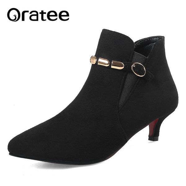 boots spring autumn women's fashion stiletto thin high heels pointed toe style ankle plus size 33-43, Black
boots spring autumn women's fashion stiletto thin high heels pointed toe style ankle plus size 33-43, Black