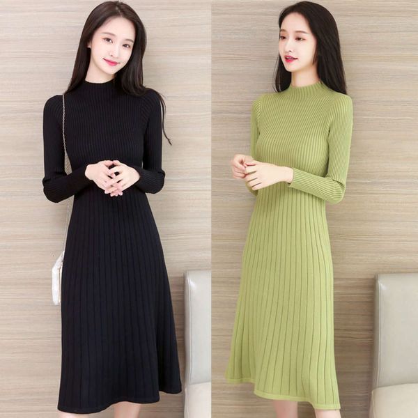 casual dresses dress half high collar women's pullover pleated skirt medium length slim over knee woolen knitted a rh2p, Black;gray
casual dresses dress half high collar women's pullover pleated skirt medium length slim over knee woolen knitted a rh2p, Black;gray