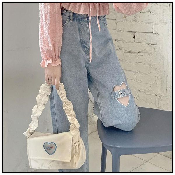 women's jeans cgc 2021 streetwear vintage high waist woman korean style loose quality denim pants female wide leg harajuku, Blue
women's jeans cgc 2021 streetwear vintage high waist woman korean style loose quality denim pants female wide leg harajuku, Blue