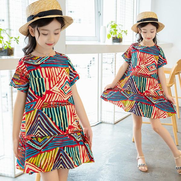girl's dresses summer girls cotton retro style princess short sleeve multicolor leisure kids party for dress clothes, Red;yellow
girl's dresses summer girls cotton retro style princess short sleeve multicolor leisure kids party for dress clothes, Red;yellow
