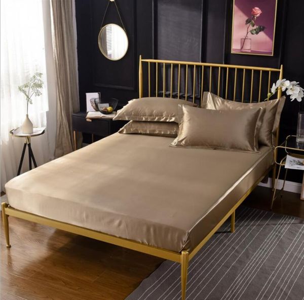 sheets & sets solid color silky bedspread bed sheet with elastic band soft satin fitted mattress cover home textile queen king size
sheets & sets solid color silky bedspread bed sheet with elastic band soft satin fitted mattress cover home textile queen king size