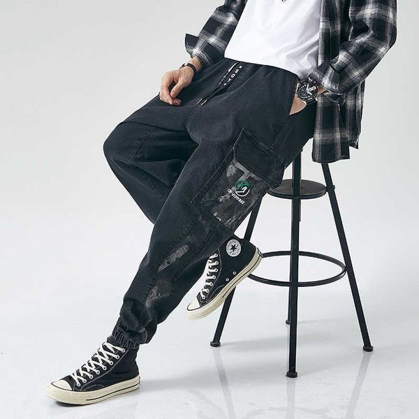 men's jeans antumn winter plus size men streetwear jogger ankle-length cargo pants denim baggy trousers h6ww, Blue
men's jeans antumn winter plus size men streetwear jogger ankle-length cargo pants denim baggy trousers h6ww, Blue