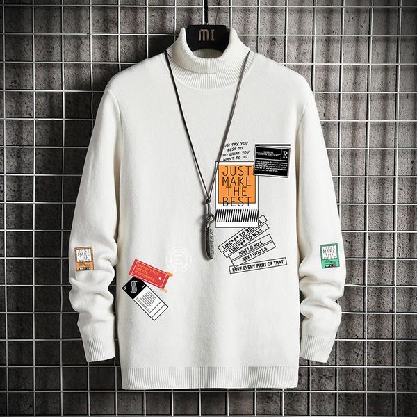 men's sweaters 2021 winter turtleneck large size fleece thickening with floral print sweater men knit wear youth, White;black
men's sweaters 2021 winter turtleneck large size fleece thickening with floral print sweater men knit wear youth, White;black