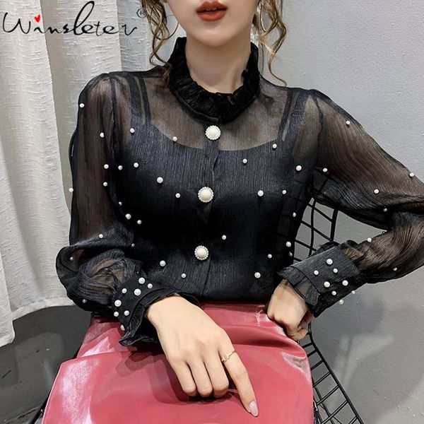 women's blouses & shirts 2021 fashion chiffon women long sleeve beading womens 2 pieces sets blusas femininas elegante t07011b, White
women's blouses & shirts 2021 fashion chiffon women long sleeve beading womens 2 pieces sets blusas femininas elegante t07011b, White