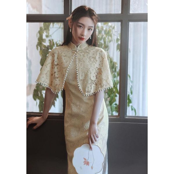 ethnic clothing cheongsam ladies lace dress republic of china improved version summer female chinese traditional, Red
ethnic clothing cheongsam ladies lace dress republic of china improved version summer female chinese traditional, Red