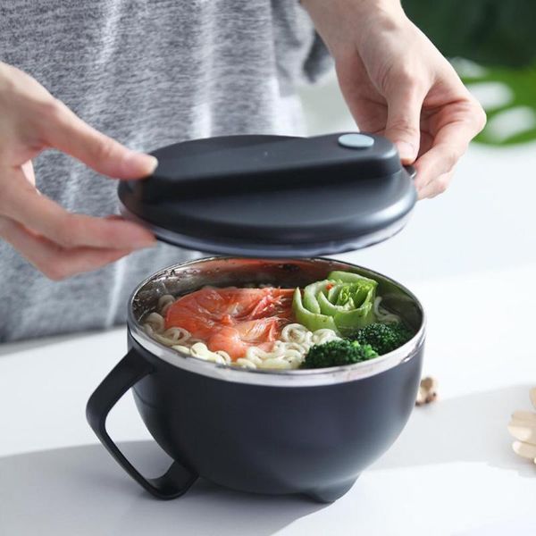 stainless steel noodle rice soup bowl with lid handle container lunch box tableware household large dinnerware sets
stainless steel noodle rice soup bowl with lid handle container lunch box tableware household large dinnerware sets