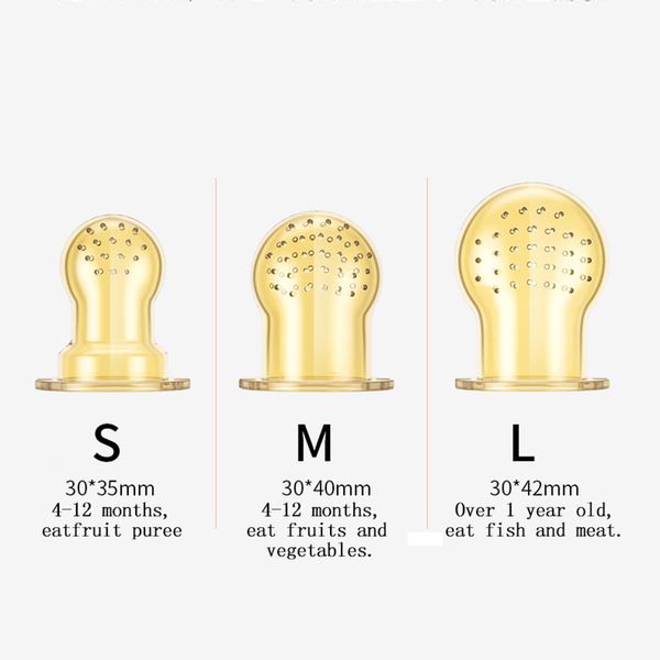 1Pcs Food Grade Silicone Nipple Mesh Bags Nano Silver Color Infant Auxiliary Fruit Vegetable Feeder Accessories Size S/M/L
1Pcs Food Grade Silicone Nipple Mesh Bags Nano Silver Color Infant Auxiliary Fruit Vegetable Feeder Accessories Size S/M/L
