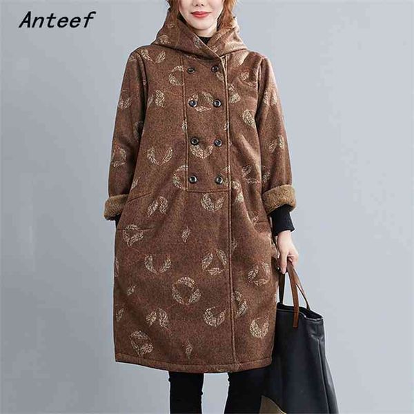 plus size wool vintage floral hooded casual loose long autumn winter coat for women jacket clothes outerwear 210517, Black
plus size wool vintage floral hooded casual loose long autumn winter coat for women jacket clothes outerwear 210517, Black