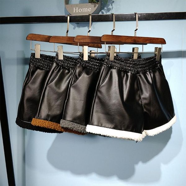 women's shorts pu leather wide-legged autumn winter women fashion high waist ruffled girls a-line faux bottoms, White;black
women's shorts pu leather wide-legged autumn winter women fashion high waist ruffled girls a-line faux bottoms, White;black