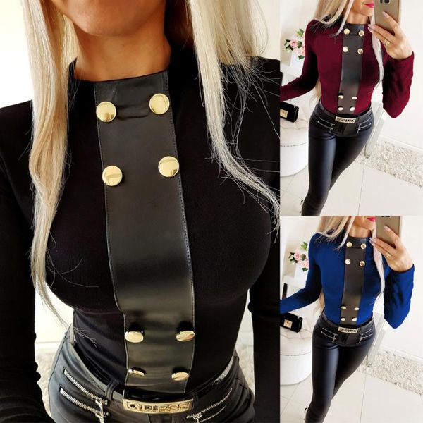 women's t-shirt elegant women t-shirts for streetwear patchwork design button decor o-neck long sleeve solid 2021 autumn slim pullovers, White
women's t-shirt elegant women t-shirts for streetwear patchwork design button decor o-neck long sleeve solid 2021 autumn slim pullovers, White