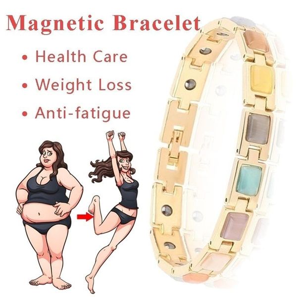 link, chain crystal gem woman magnetic bracelet health energy gold fashion jewelry lady weight loss anti-fatigue bracelets, Black
link, chain crystal gem woman magnetic bracelet health energy gold fashion jewelry lady weight loss anti-fatigue bracelets, Black