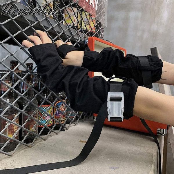 five fingers gloves locomotive punk fingerless adjustable cuff with plastic buckle ninja elbow length gothic mittens lady arm warmer, Blue;gray
five fingers gloves locomotive punk fingerless adjustable cuff with plastic buckle ninja elbow length gothic mittens lady arm warmer, Blue;gray