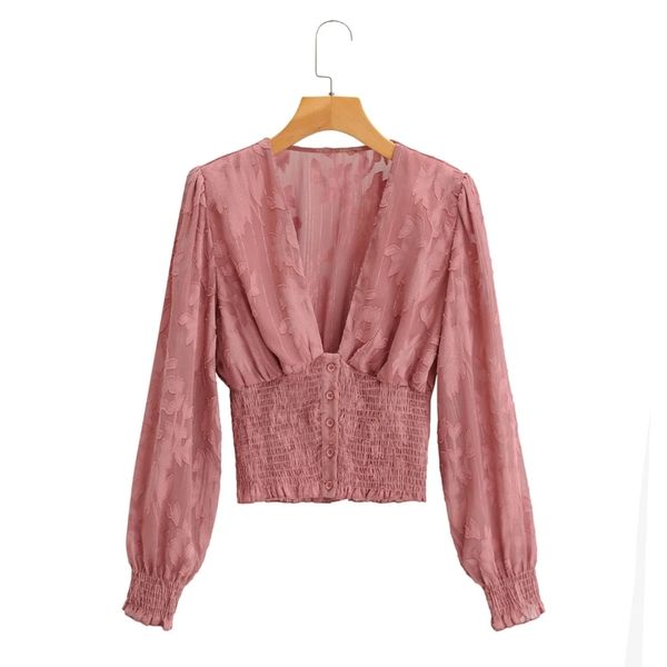 spring women jacquard chiffon short blouse female deep v neck long sleeve shirt casual lady blusas s8325 210430, White
spring women jacquard chiffon short blouse female deep v neck long sleeve shirt casual lady blusas s8325 210430, White