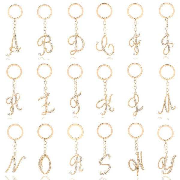 26 english letters name keychain fashion jewelry women rhinestone alphabet keyrings charm bag pendant keyfobs party gifts, Slivery;golden
26 english letters name keychain fashion jewelry women rhinestone alphabet keyrings charm bag pendant keyfobs party gifts, Slivery;golden