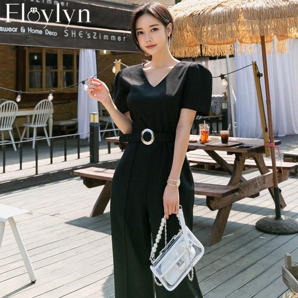 women's jumpsuits & rompers floylyn vintage v-neck belted waist black women 2021 elegant wide leg long playsuits casual work wear, Black;white
women's jumpsuits & rompers floylyn vintage v-neck belted waist black women 2021 elegant wide leg long playsuits casual work wear, Black;white