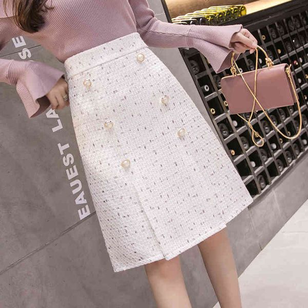 men's pants 2021 fall and winter tweed girly skirt elegant double office breasted vintage hip package female, Black
men's pants 2021 fall and winter tweed girly skirt elegant double office breasted vintage hip package female, Black