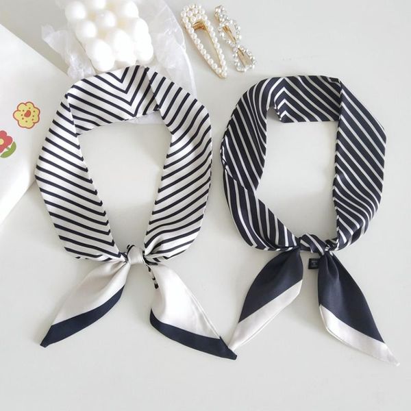 scarves women vintage skinny scarf striped print long soft silk hair band belt multi-functional decorative kerchief ribbon, Blue;gray
scarves women vintage skinny scarf striped print long soft silk hair band belt multi-functional decorative kerchief ribbon, Blue;gray