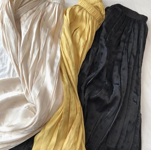 skirts women summer maxi satin silk skirt for elegant high-waisted pleated fashion, Black
skirts women summer maxi satin silk skirt for elegant high-waisted pleated fashion, Black