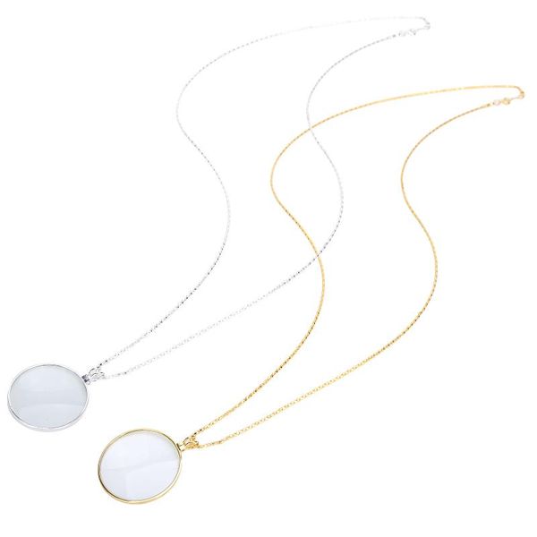 chains 5x alloy necklace magnifying glass portable reading pendant magnifier with chain clothing accessories neck ornaments jewelry, Silver
chains 5x alloy necklace magnifying glass portable reading pendant magnifier with chain clothing accessories neck ornaments jewelry, Silver
