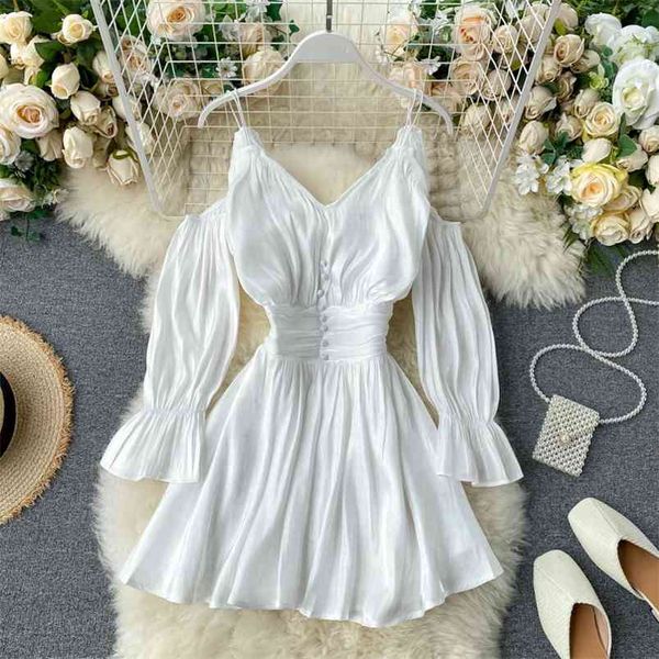 summer women's dress strapless bubble long-sleeved v-neck with buttoned waist and thin a-line female es ll055 210506, Black;gray
summer women's dress strapless bubble long-sleeved v-neck with buttoned waist and thin a-line female es ll055 210506, Black;gray